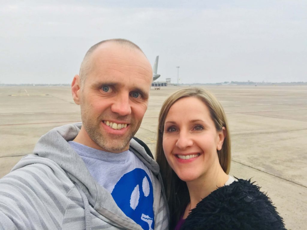 Sarah & Joe at Barcelona Airport