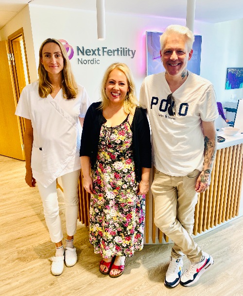 Carrie and Justin at Next Fertility Nordic